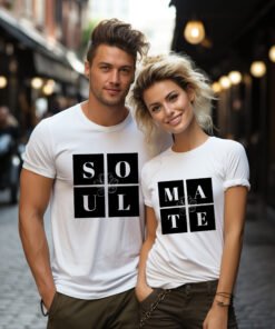 "Soul Mate" Couple T-Shirts – Perfect for Pre-Wedding Photoshoots & Anniversary Gifts