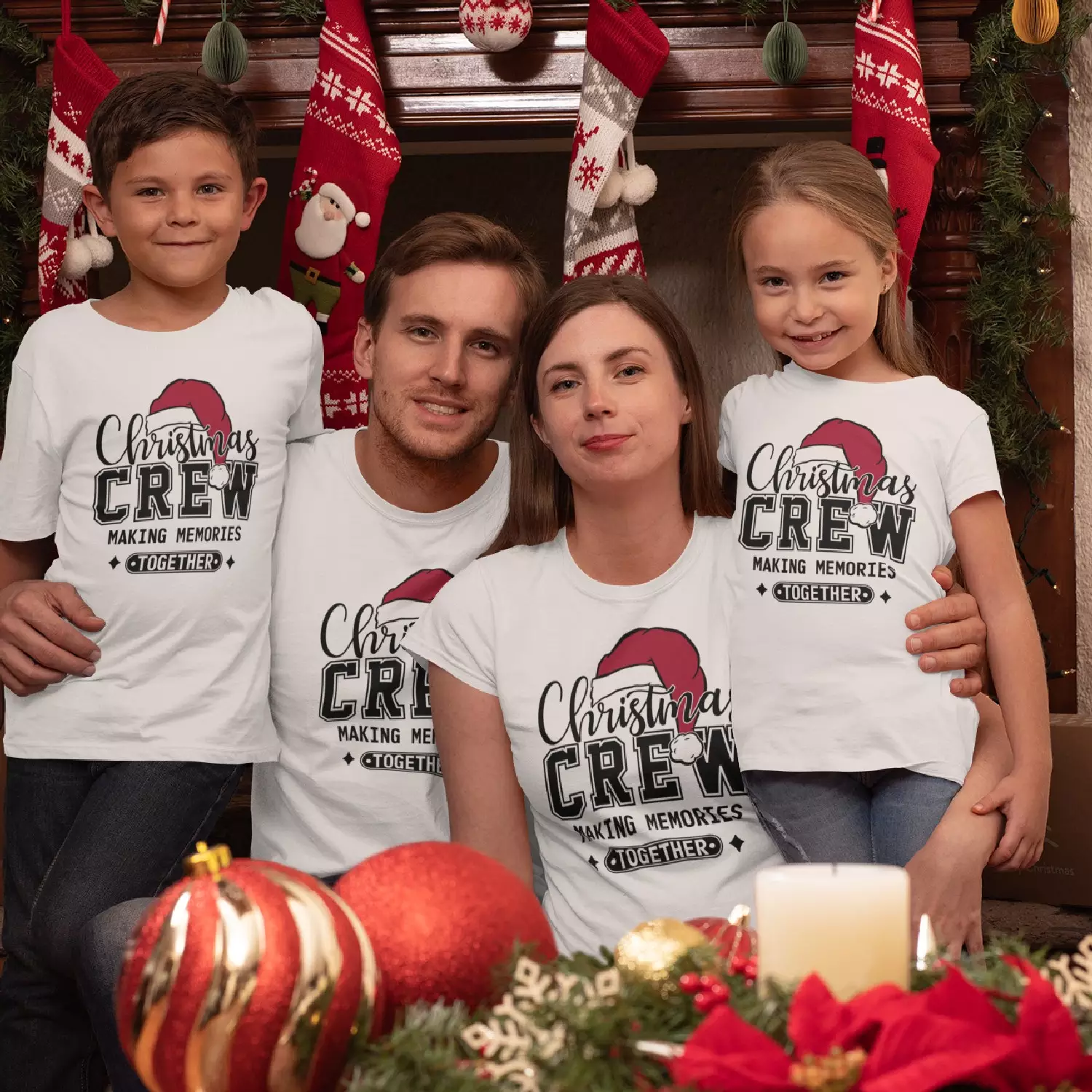Personalized Family Matching Christmas T-Shirts – Perfect for Christmas Family Gifts