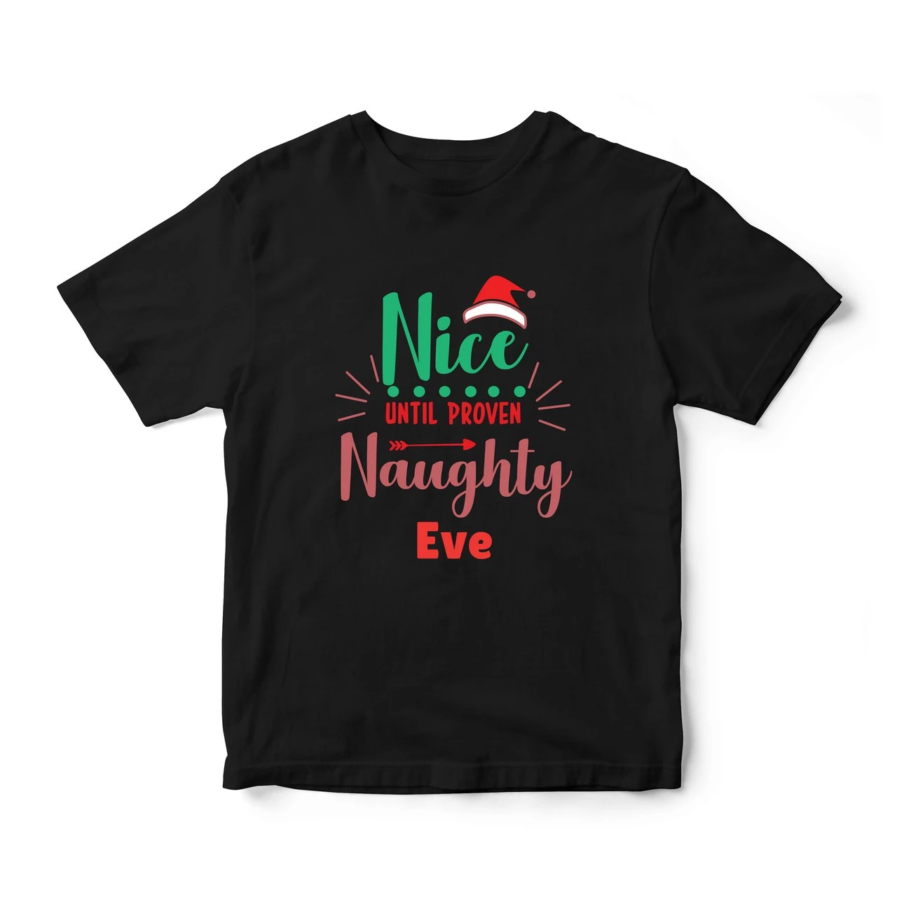 Festive personalized Christmas kids' T-shirt featuring unique holiday designs like reindeer, snowmen, and Christmas trees, perfect for gifts and celebrations.