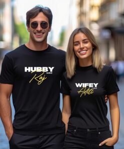 Hubby & Wifey Custom Couple T-Shirts with Personalized Names – Matching His and Hers Shirts for Couples, Ideal Gift for Anniversaries or Special Occasions