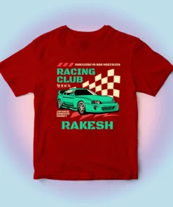 Alternative view of Personalized Kids' Custom Name T-Shirt – Car Theme Design