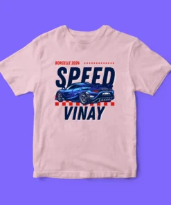 Alternative view of Personalized Kids' Custom Name T-Shirt – Car Theme Design