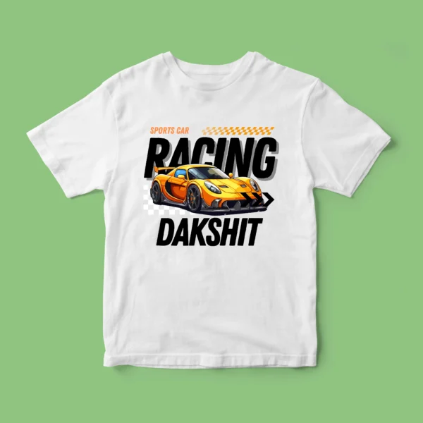 Personalized Kids' Custom Name T-Shirt – Car Theme Design - Image 4