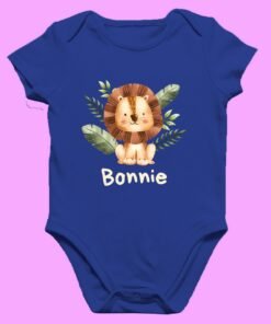 Personalized baby romper with 'Wild One' design and custom name, perfect for a unique and adorable baby outfit.