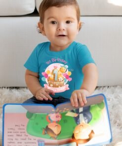Personalized baby romper with 'First Birthday' design and custom name, perfect for a unique and adorable baby outfit. Soft, comfortable infant onesie for milestone celebrations.