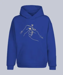 Customized Couple Hoodies with Custom Names and Holding Hands Design – Matching His & Hers Sweatshirts, perfect for personalized couple outfits and romantic matching apparel.