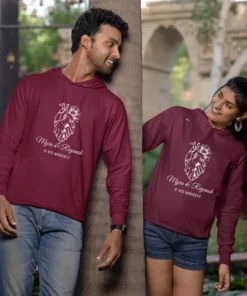 Personalized Couple Matching Hoodie with Anatomical Heart Sketch, Custom Names & Wedding Date – Ideal Valentine's Day and Memorial Gift for couples.