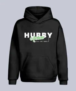 Personalized Wifey & Hubby Hoodies with Custom Names and Wedding Date – Matching Couple Jumpers, Perfect for Anniversaries and Special Occasions