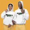 Personalized Wifey & Hubby Hoodies with Custom Names and Wedding Date – Matching Couple Jumpers, Perfect for Anniversaries and Special Occasions