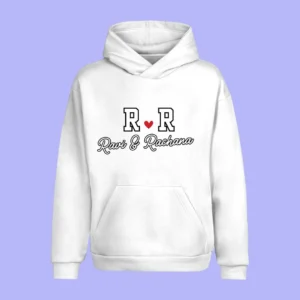 Personalized Couple Custom Name Hoodies – Matching hoodies for him and her, featuring custom names. Perfect for couples looking for custom name hoodies, personalized couple hoodies, and custom matching hoodies.