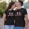 Personalized Couple T-Shirts featuring custom names, perfect for Valentine's Day, prewedding photoshoots, and anniversary gifts. Stylish Custom Couple T-Shirts for special occasions.