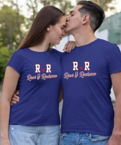 Personalized Couple T-Shirts featuring custom names, perfect for Valentine's Day, prewedding photoshoots, and anniversary gifts. Stylish Custom Couple T-Shirts for special occasions.