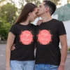 Customized couple t-shirts with custom names, perfect for couples celebrating milestones, brides and grooms, newlyweds, gift-givers, and couples on vacations or getaways. Ideal for special occasions and celebrations