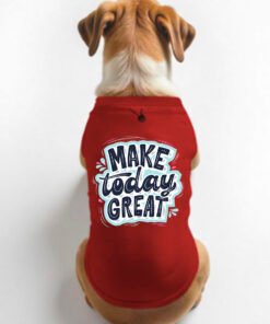 Pet Name Dog T-Shirt – Adjustable Neck Button, High Tummy Cut, Comfortable & Stylish Pet Wear