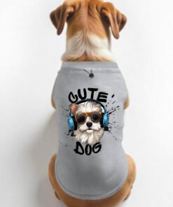 Pet Name Dog T-Shirt – Adjustable Neck Button, High Tummy Cut, Comfortable & Stylish Pet Wear