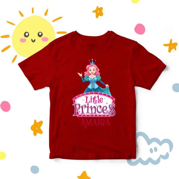 Custom "Little Princess" Name T-Shirt for Kids – Personalized Fairy Tale Tee for Girls - Image 4