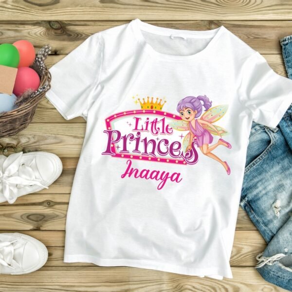 Personalized Princess Name T-Shirt for Kids – Custom Cute Tees with Fairy Tale Design - Image 3