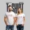 Personalized couple matching t-shirts with custom names and ESTD year – perfect gift for anniversary, wedding, pre-wedding photoshoot or romantic occasions