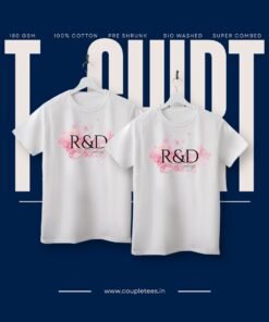 Couple name t-shirts for pre-wedding photoshoots and anniversary gifts