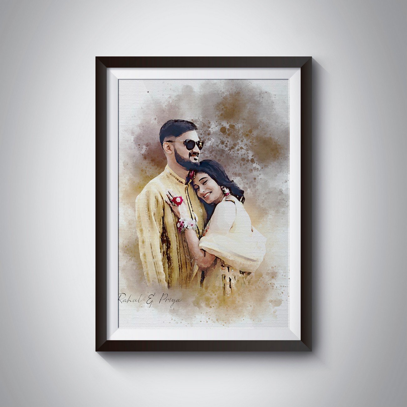 Personalized Couple Photo Frame – Custom Anniversary & Wedding Gift