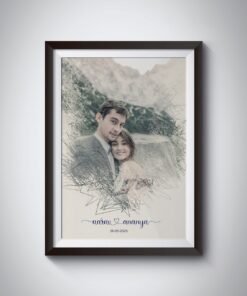 Personalized Couple Photo Frame – Custom Anniversary & Wedding Gift