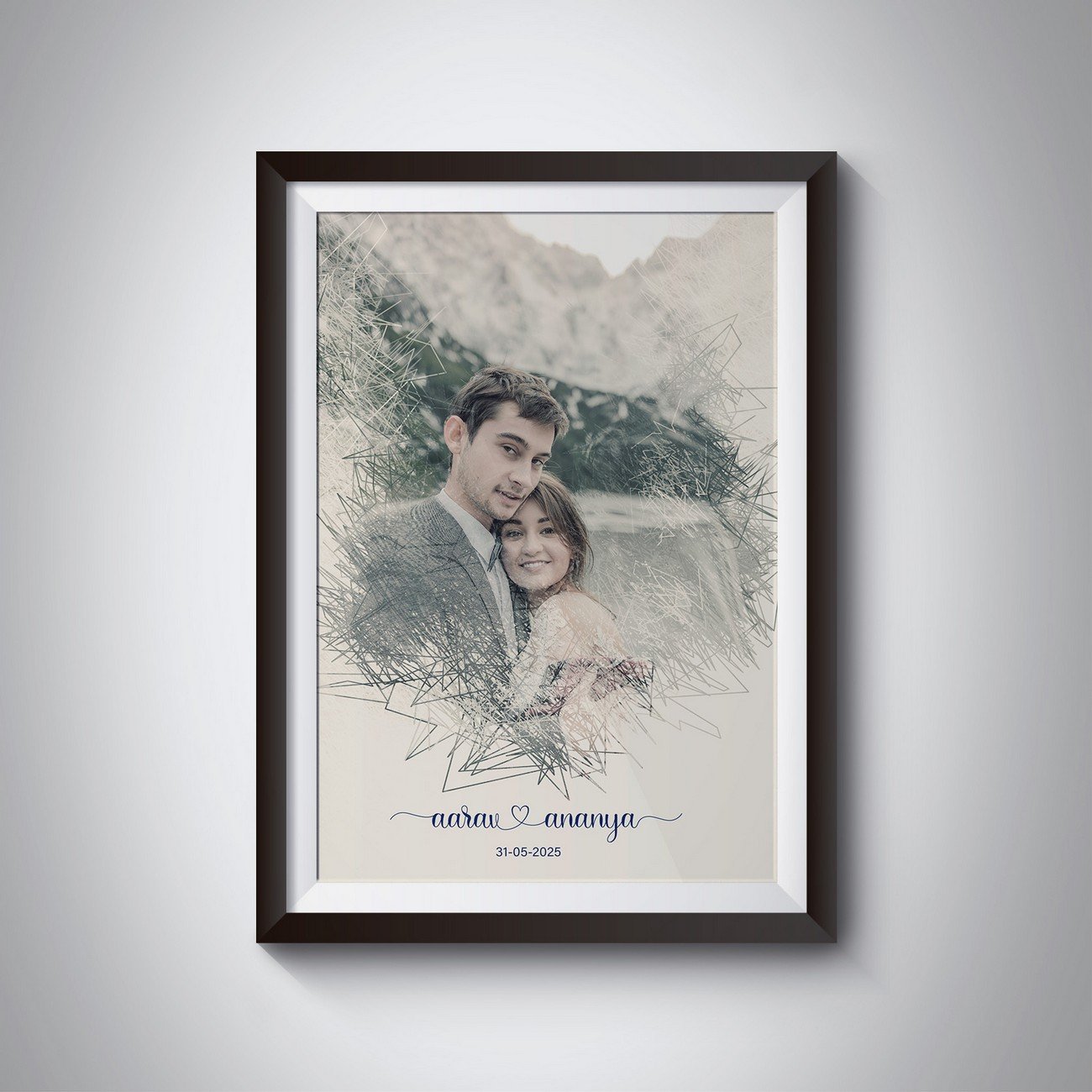 Personalized Couple Photo Frame – Custom Anniversary & Wedding Gift