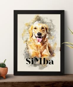 Personalized Pet Portrait Wall Frame – Celebrate Your Pet’s Unique Charm!