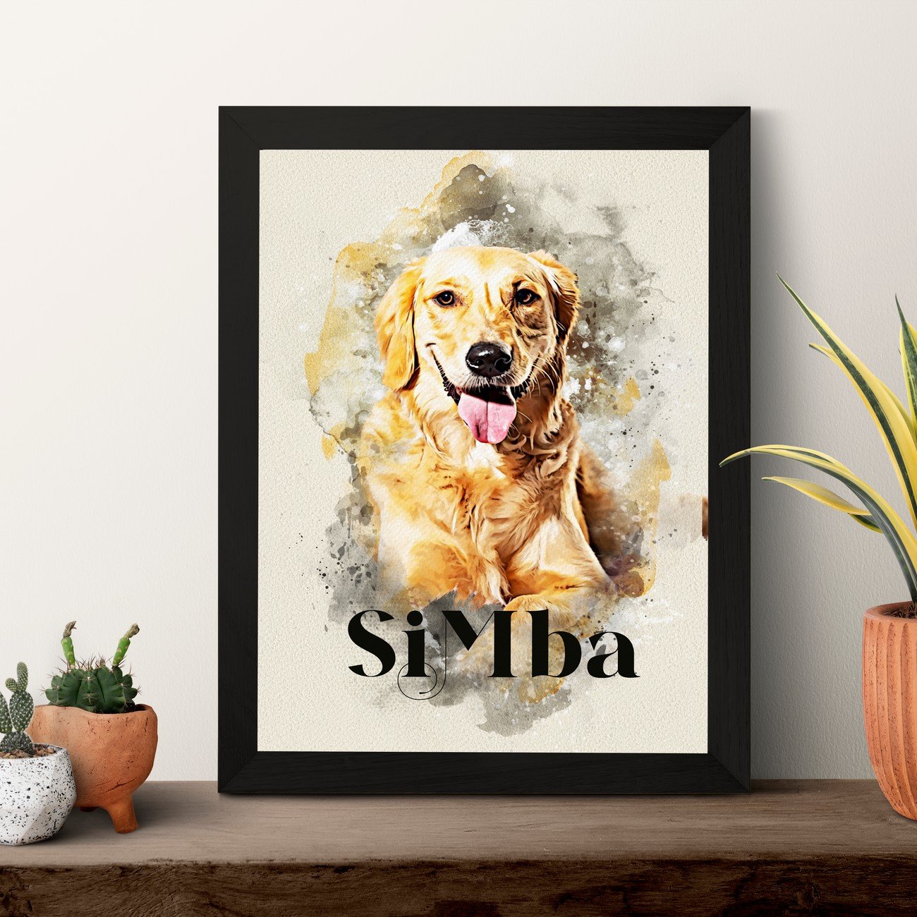 Personalized Pet Portrait Wall Frame – Celebrate Your Pet’s Unique Charm!