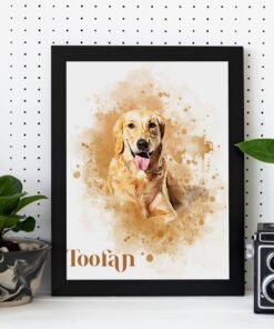 Custom Pet Portrait Frame – Personalized Portrait Frame, Perfect Gift for Pet Lovers