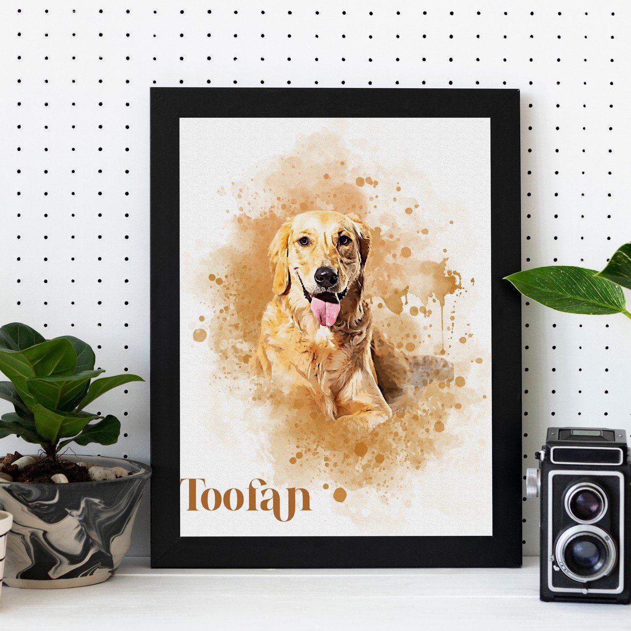 Custom Pet Portrait Frame – Personalized Portrait Frame, Perfect Gift for Pet Lovers