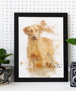 Custom Pet Portrait Frame – Personalized Portrait Frame, Perfect Gift for Pet Lovers