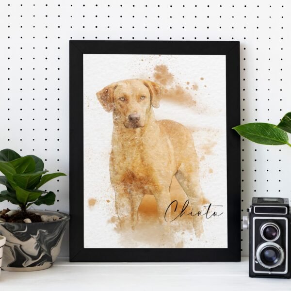 Custom Pet Portrait Frame – Personalized Portrait Frame, Perfect Gift for Pet Lovers