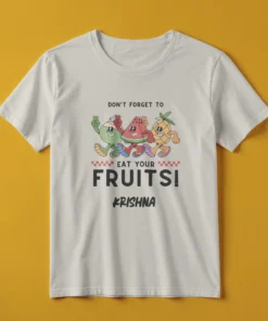 Child wearing a white personalized kids T-shirt with a custom name and 