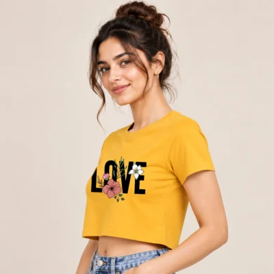 Floral Love – Trendy Round Neck Women’s Top