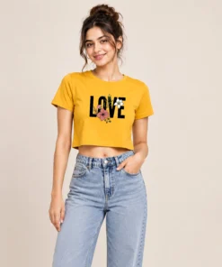 Alternative view of Floral Love – Trendy Round Neck Women’s Top