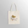 Premium canvas tote bag with custom printed design, reusable multipurpose shopping and everyday carry bag
