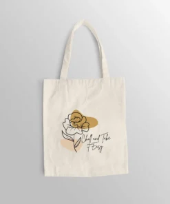 Premium canvas tote bag with custom printed design, reusable multipurpose shopping and everyday carry bag