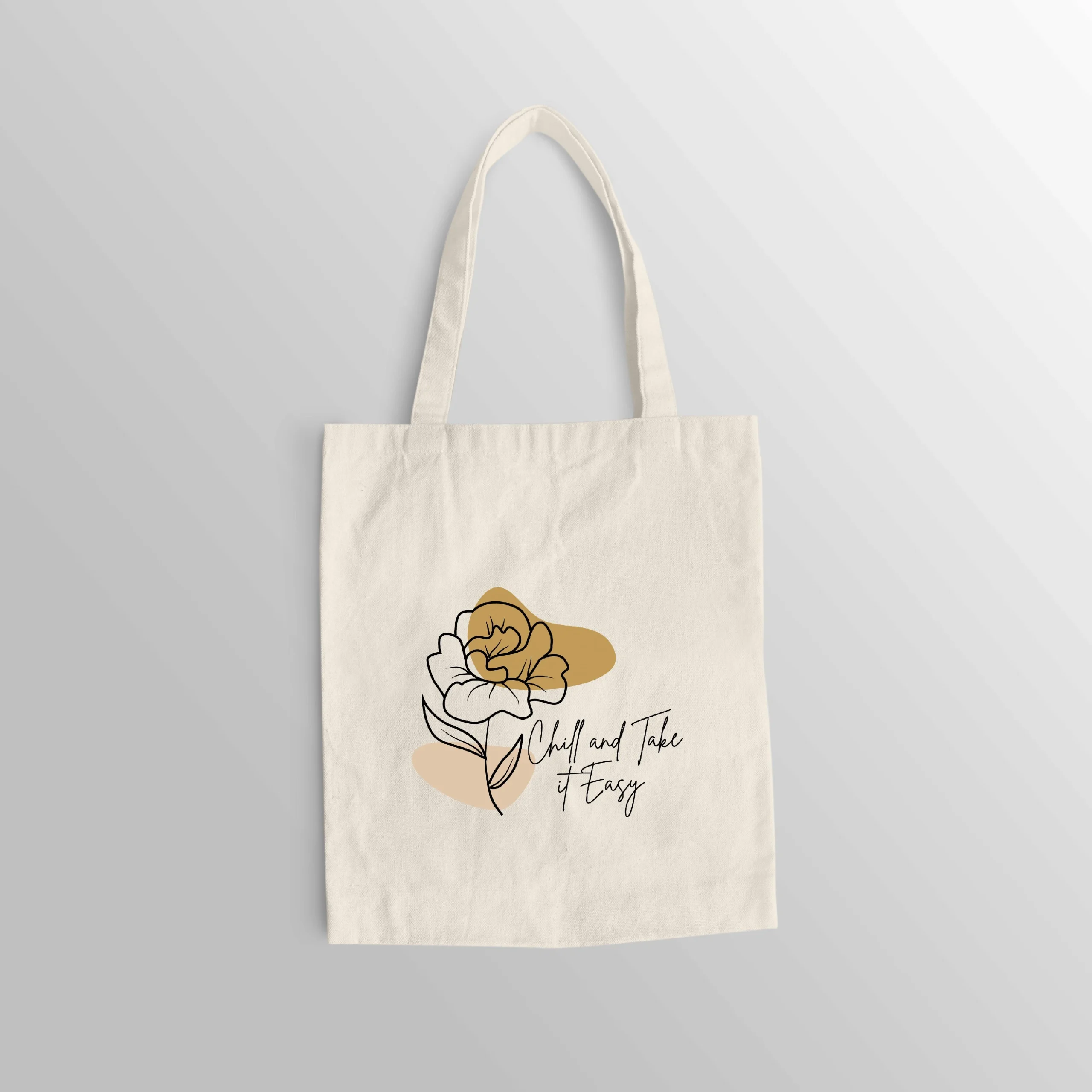 Premium canvas tote bag with custom printed design, reusable multipurpose shopping and everyday carry bag
