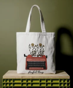 zipper tote bag + Playful Things design + reusable everyday use