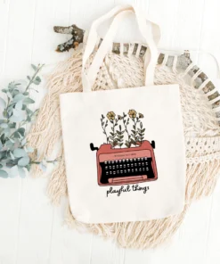 zipper tote bag + Playful Things design + reusable everyday use